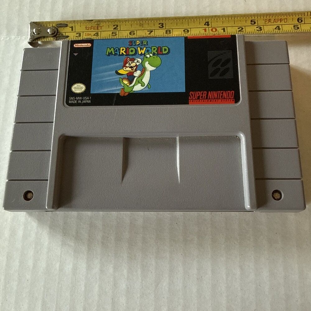 Super Mario World (SNES Super Nintendo 1991) Authentic Cartridge